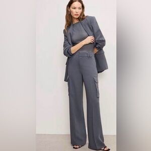 Good American Charcoal Wide Leg Pants